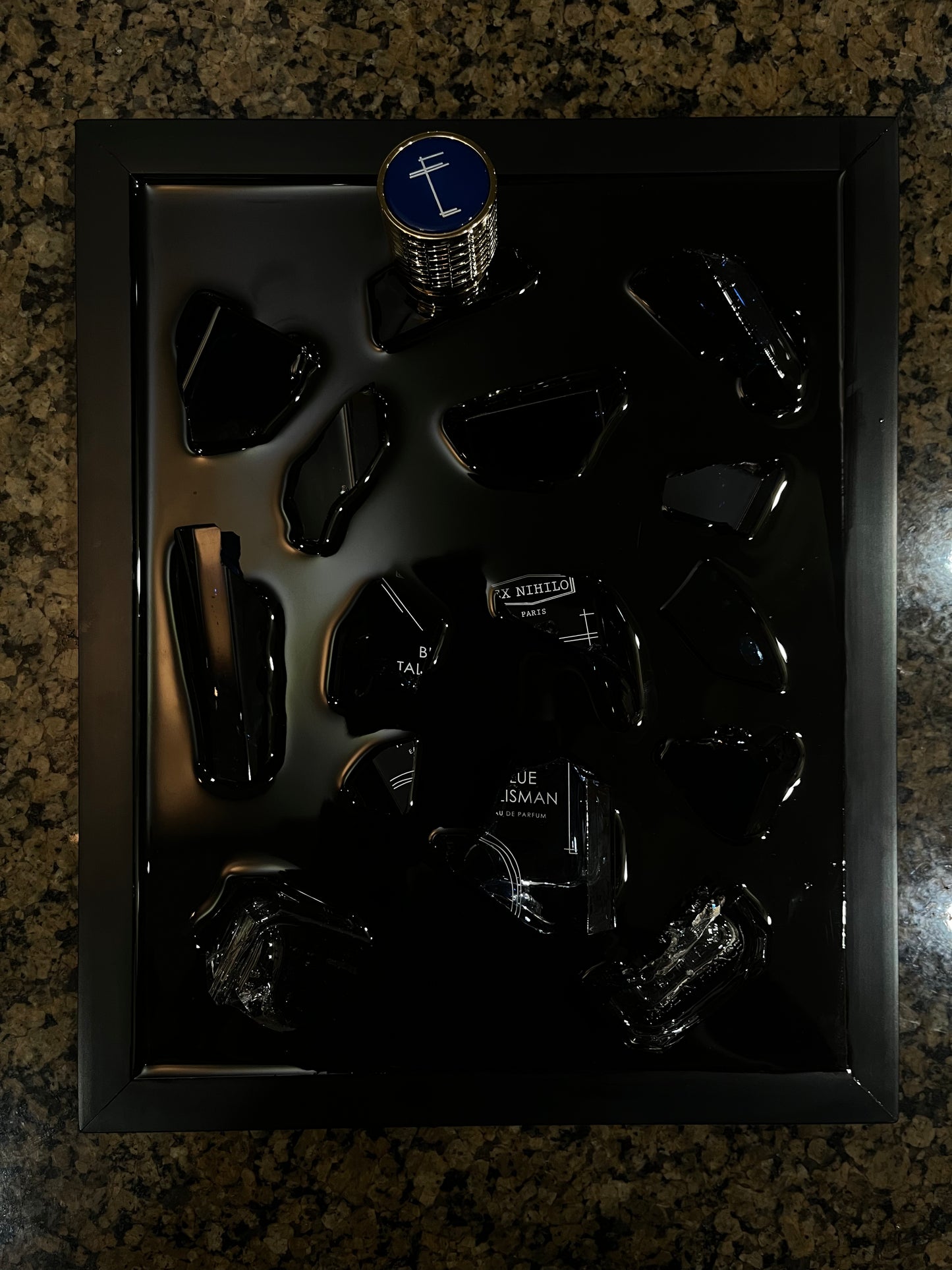 Blue Talisman Ex Nihilo - Broken Bottle Art