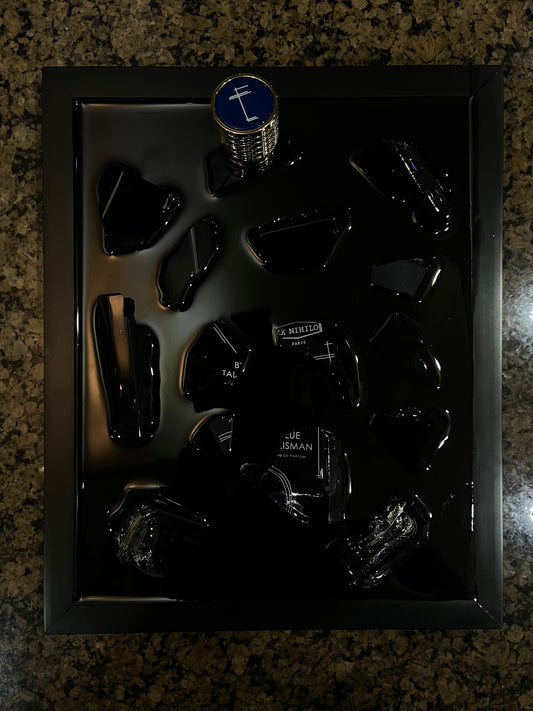 Blue Talisman Ex Nihilo - Broken Bottle Art